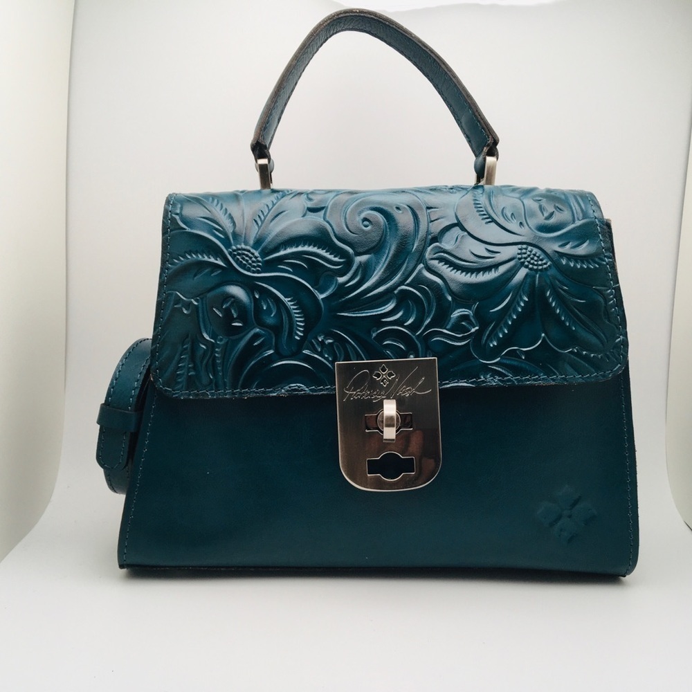 Patricia Nash Chauny Tooled Leather Satchel Crossbody - Picture 3 of 14
